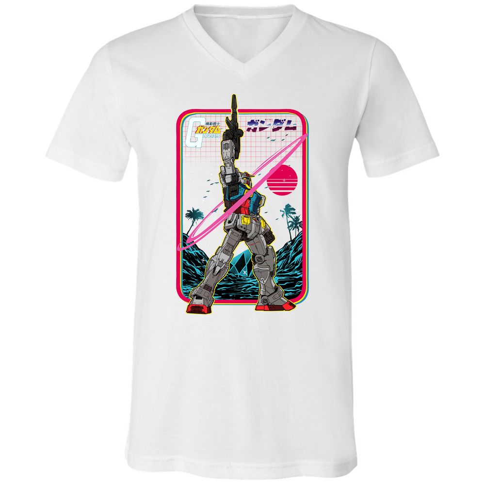 Unisex V-Neck T-Shirt - P5HGFWZ9 - White - 5