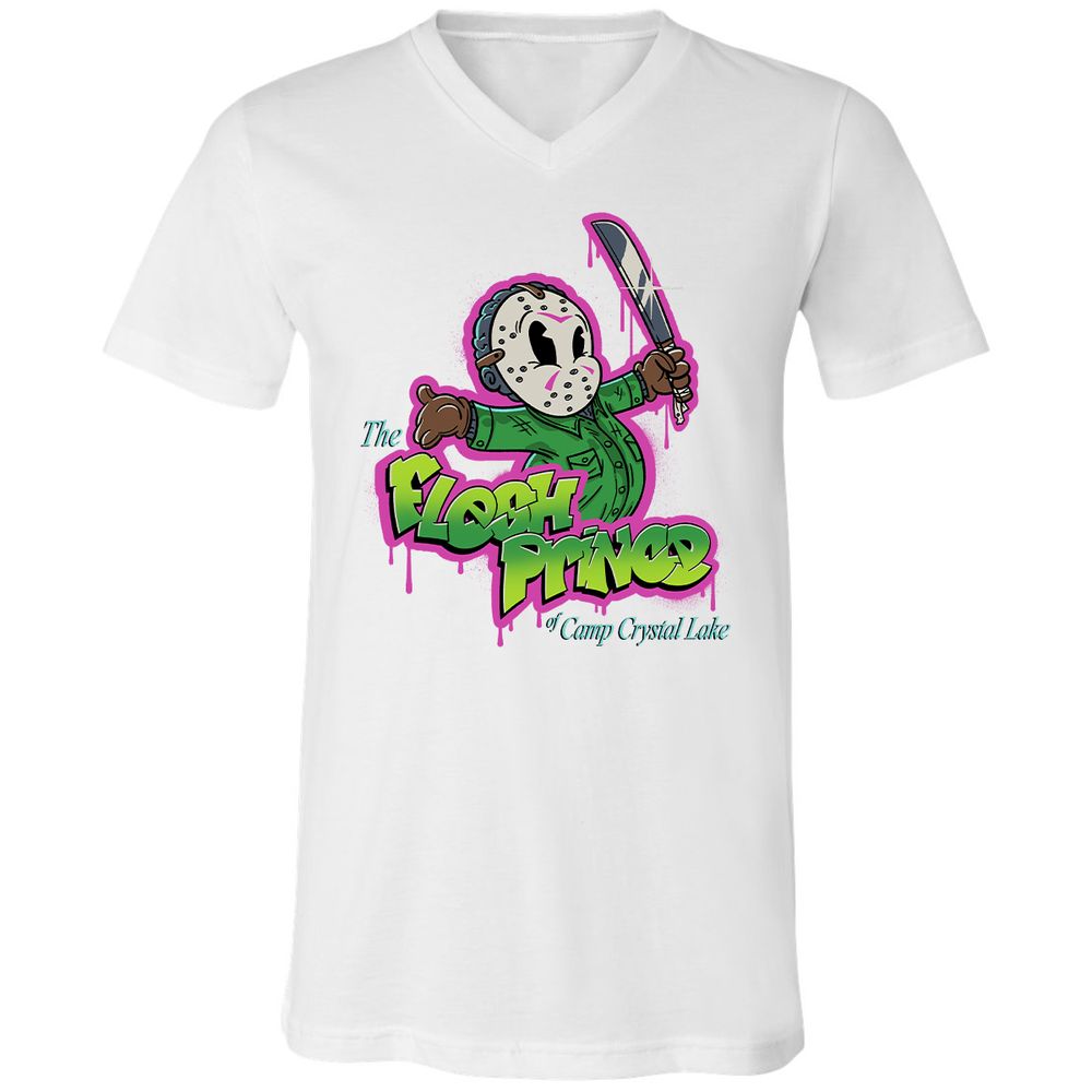 Unisex V-Neck T-Shirt - WJ7AT1HD - White - 5