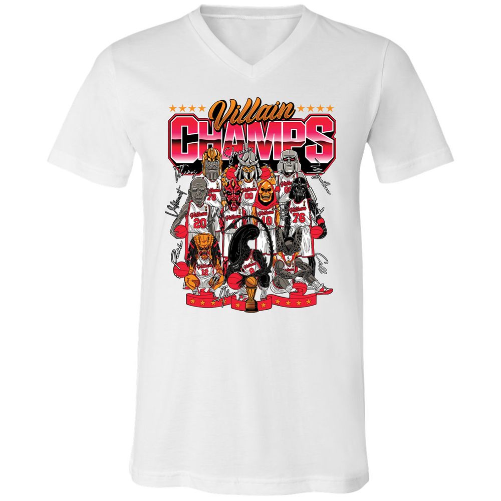 Unisex V-Neck T-Shirt - Y4TR4JV7 - White - 5