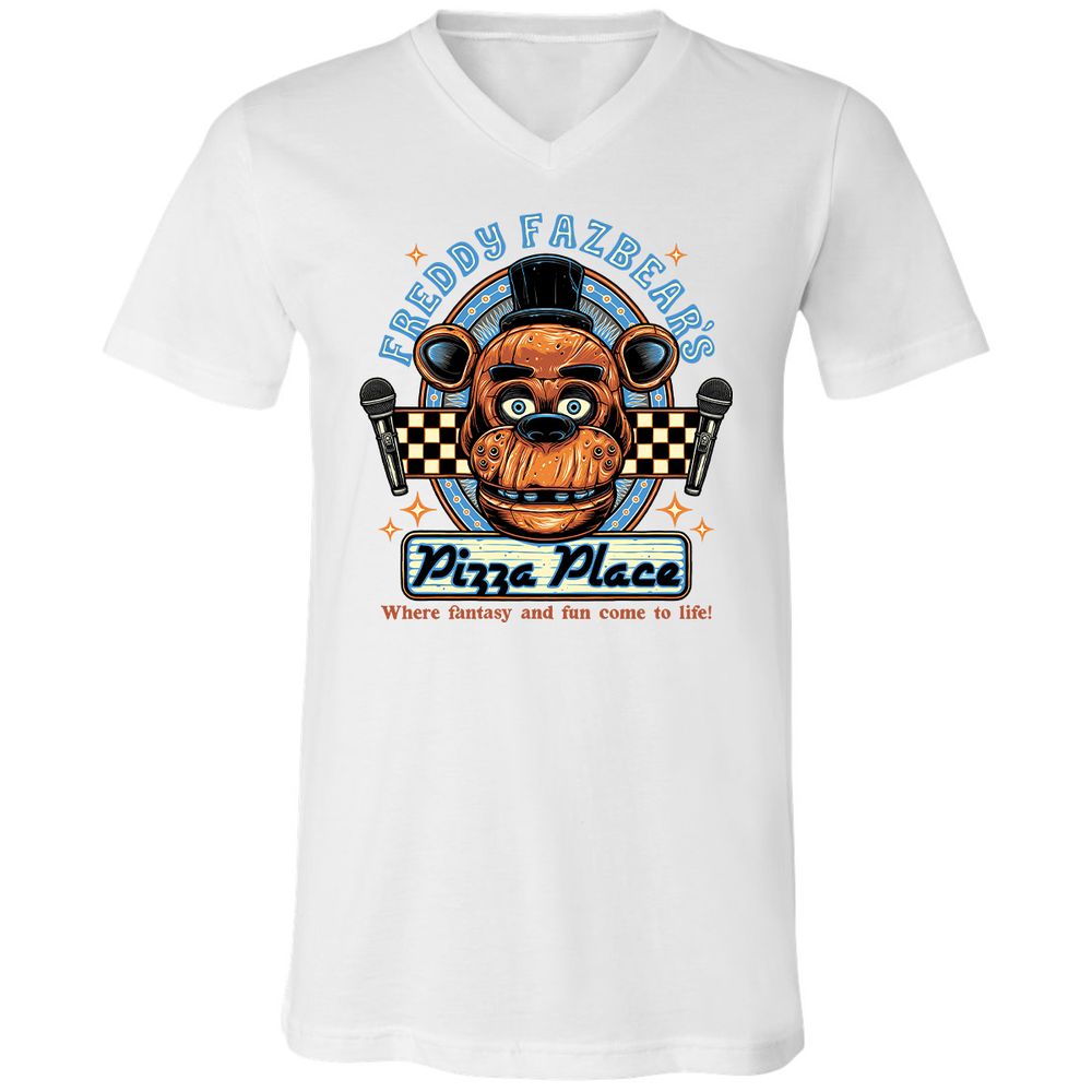 Unisex V-Neck T-Shirt - TBH9T4WC - White - 5