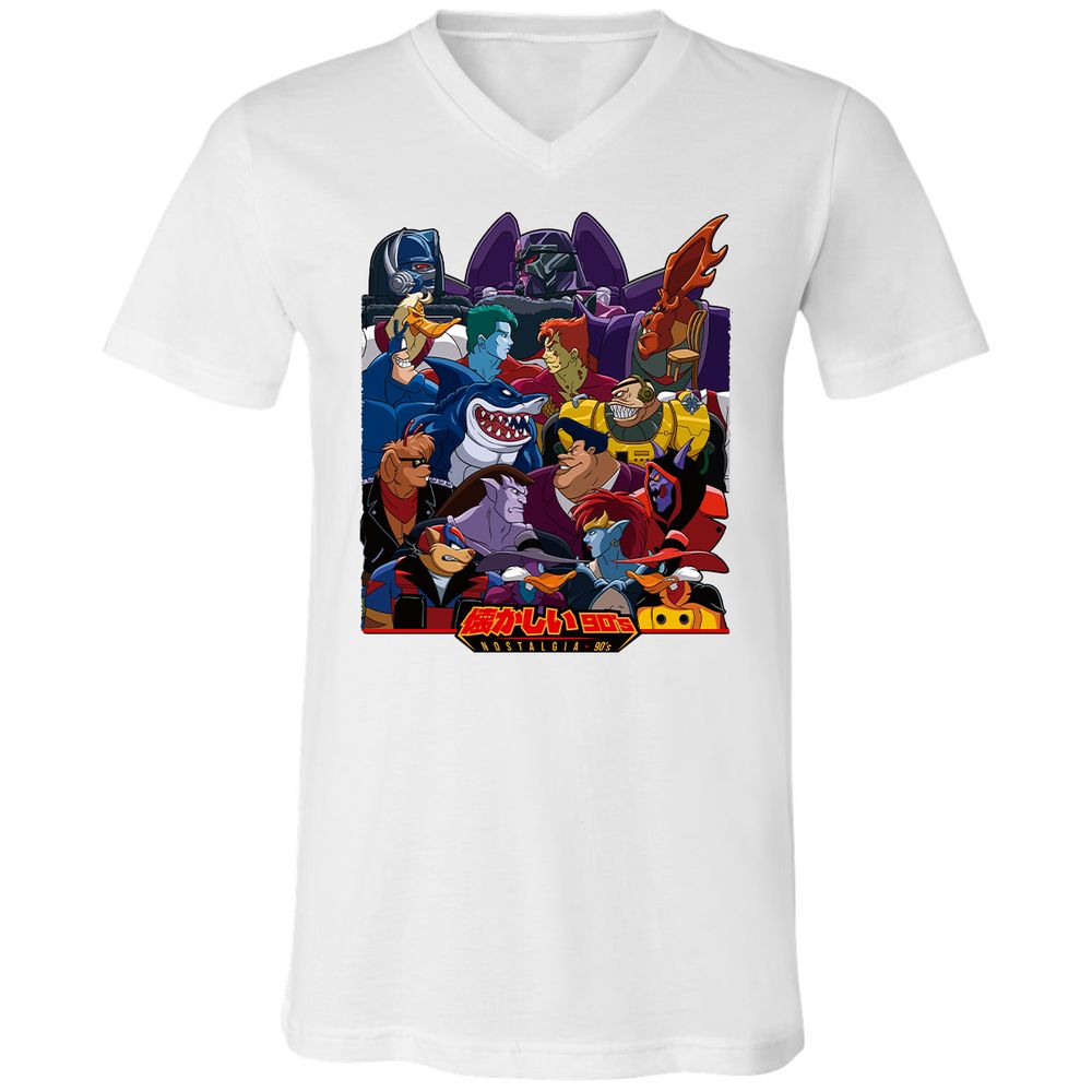 Unisex V-Neck T-Shirt - L3295ZJW - White - 5