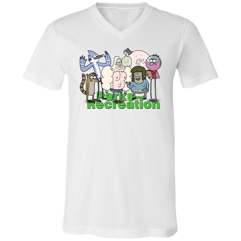 Unisex V-Neck T-Shirt - NX5JD1PC - White - 5
