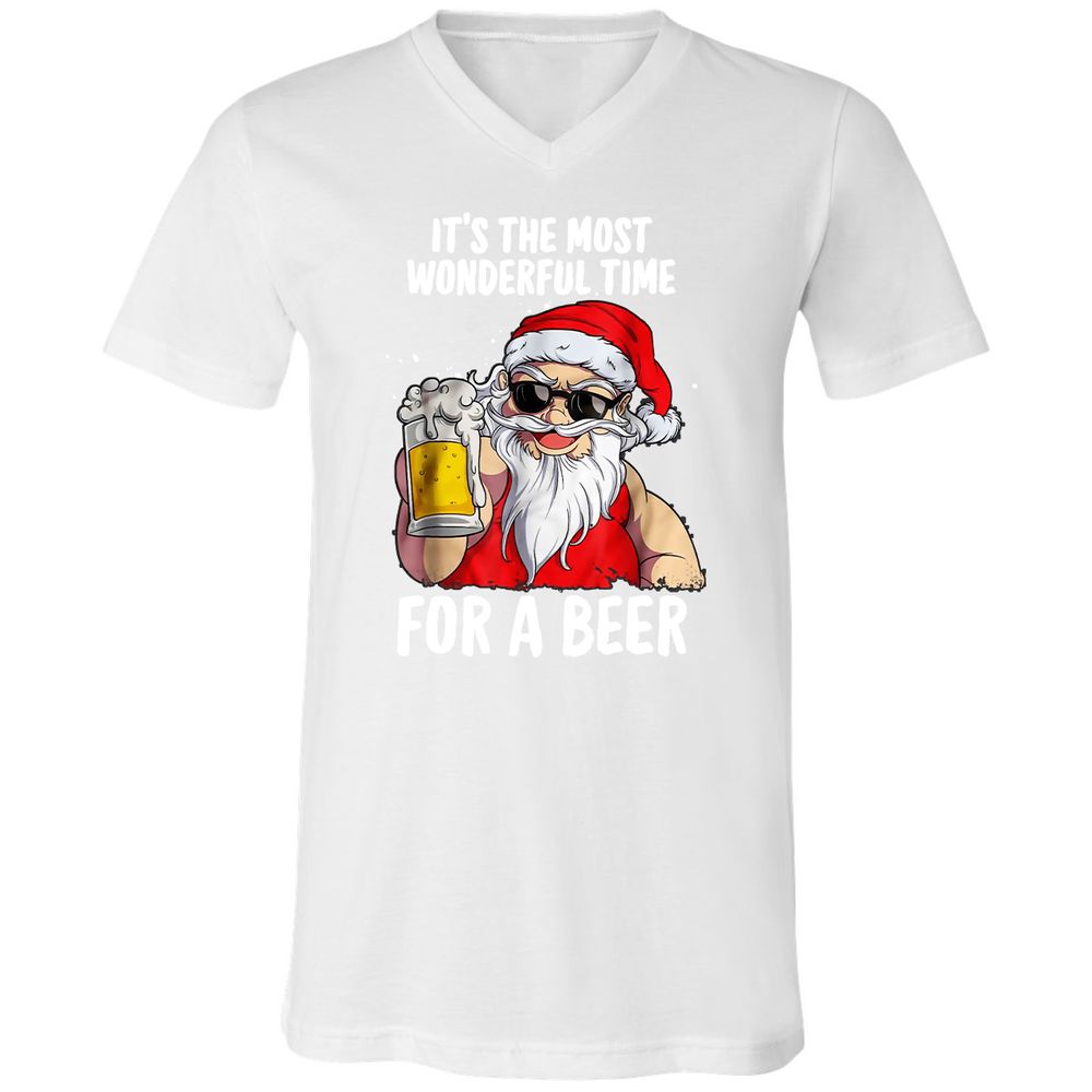 Unisex V-Neck T-Shirt - VCBRD3K8 - White - 5