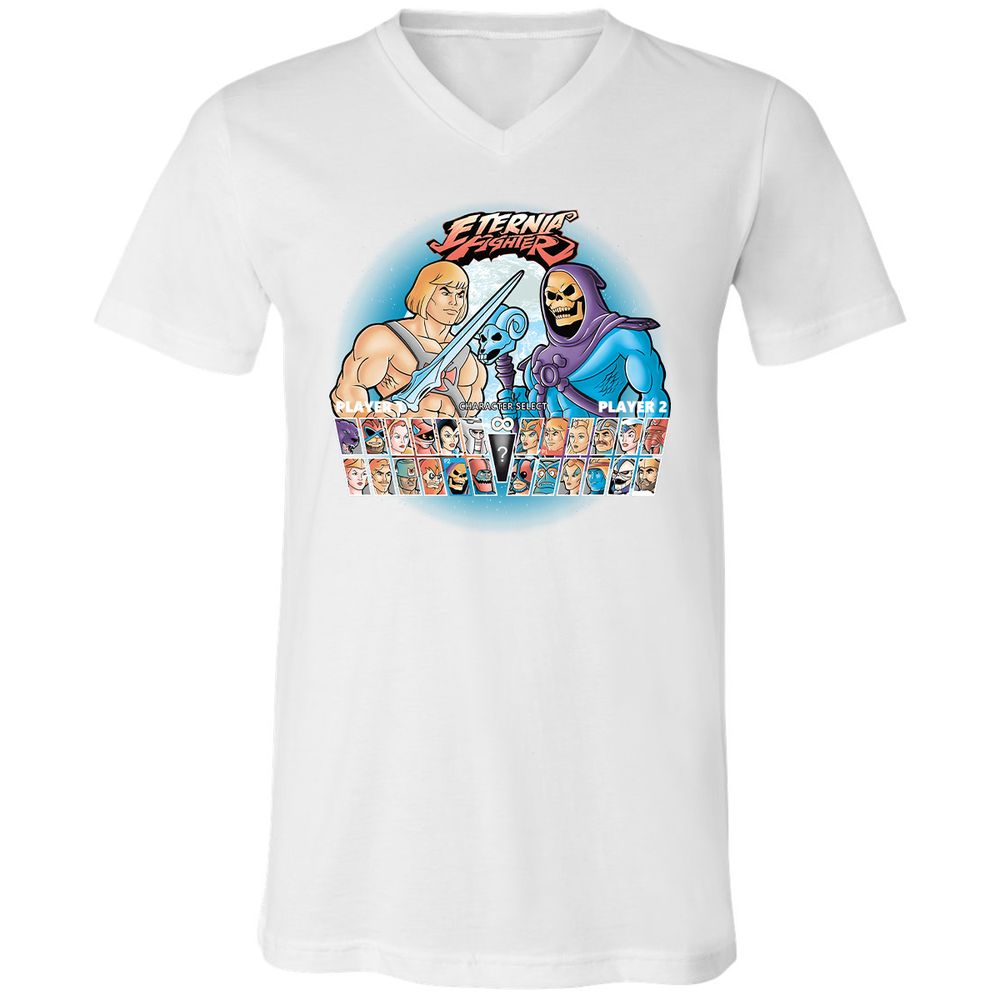 Unisex V-Neck T-Shirt - Q2V9HDHV - White - 5