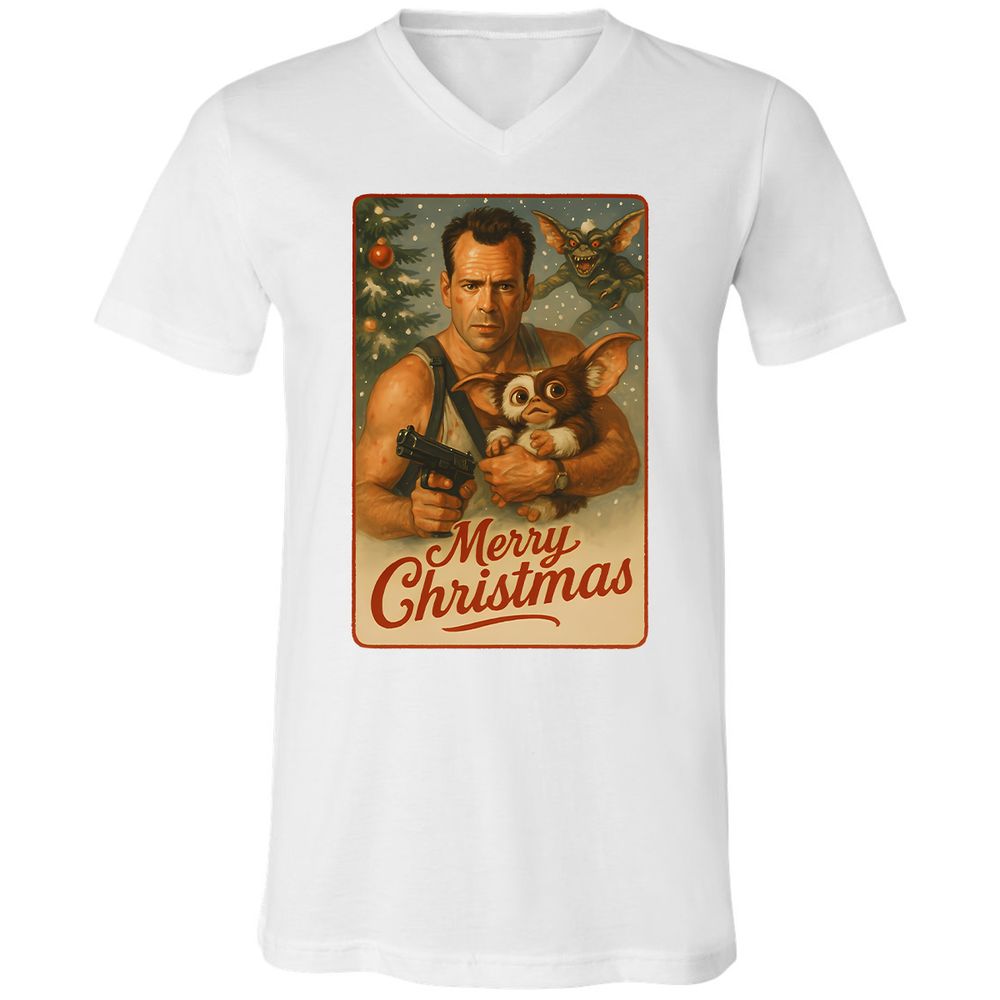 Unisex V-Neck T-Shirt - EXZZCXXL - White - 5