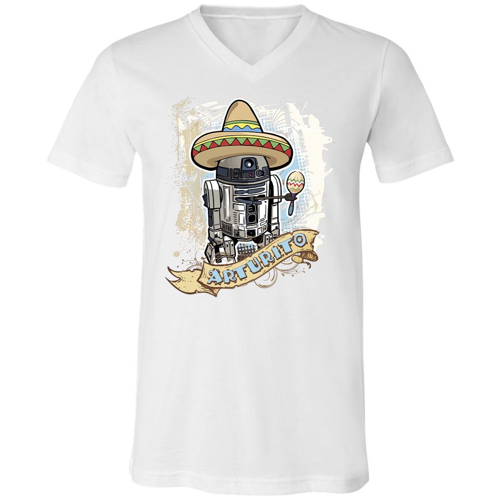 Unisex V-Neck T-Shirt - RU3BUDYA - White - 5