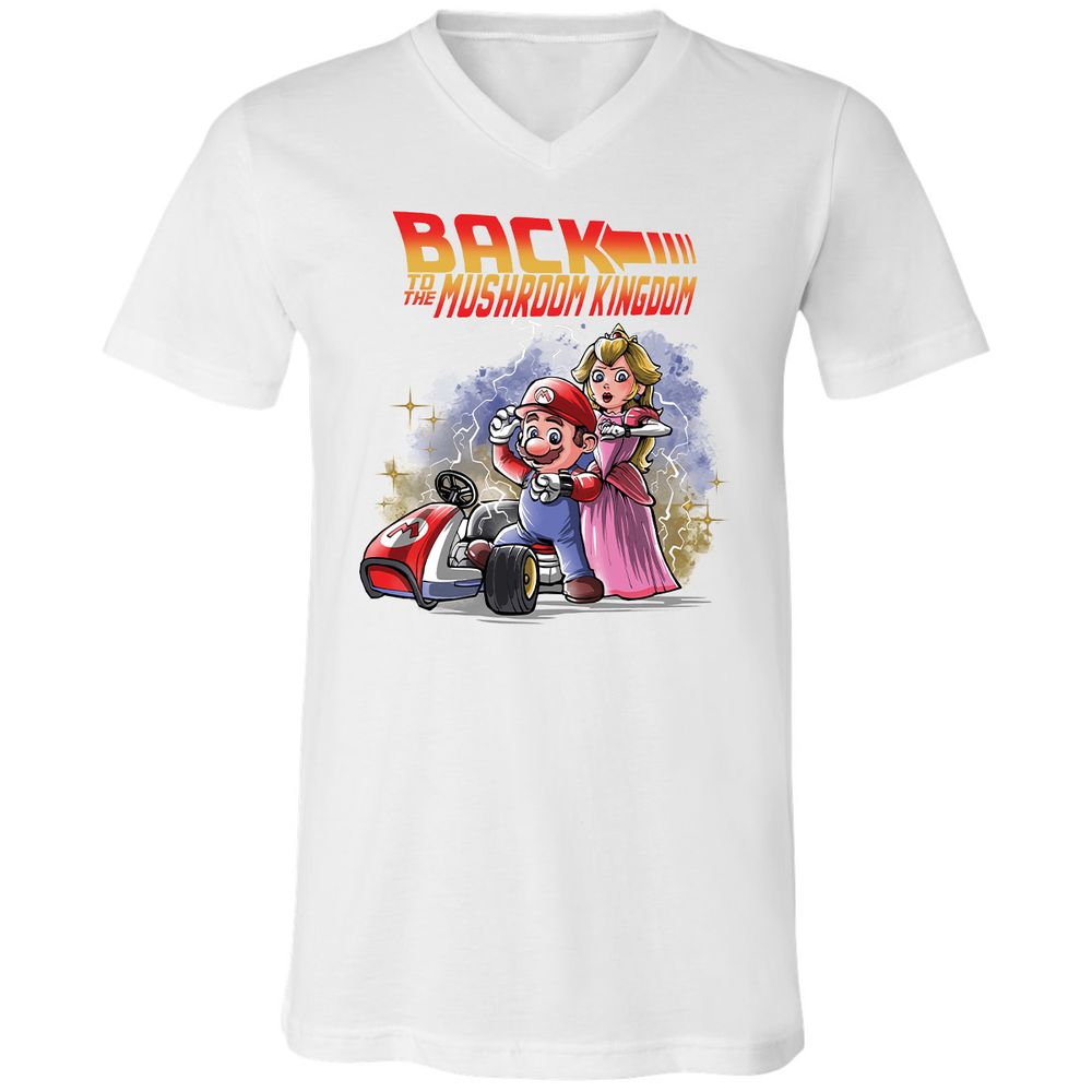 Unisex V-Neck T-Shirt - ZHLR68JK - White - 5