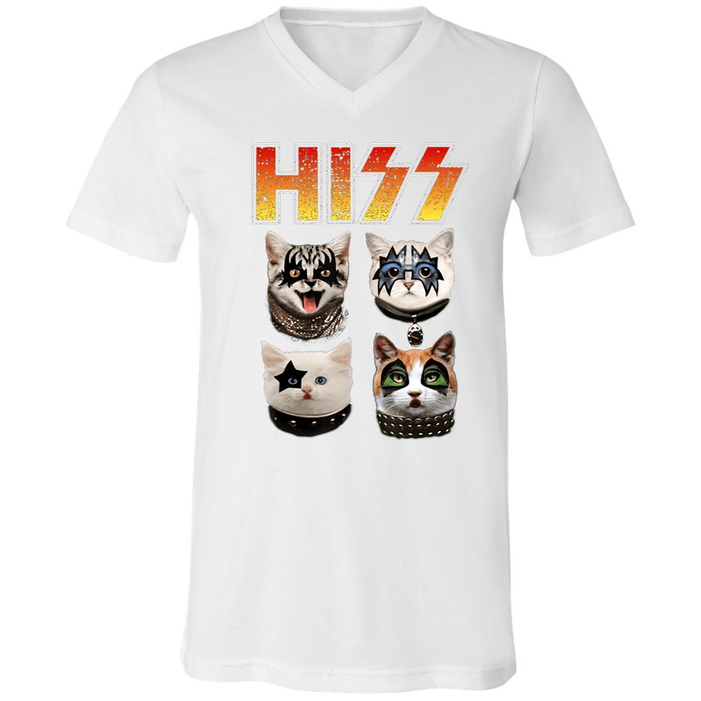 Unisex V-Neck T-Shirt - R5ND1WGL - White - 5