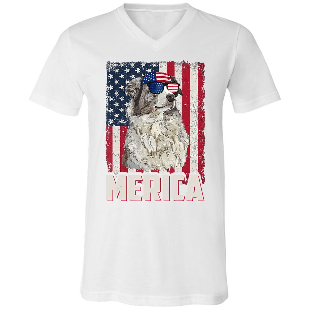 Unisex V-Neck T-Shirt - CQR7MUMW - White - 5