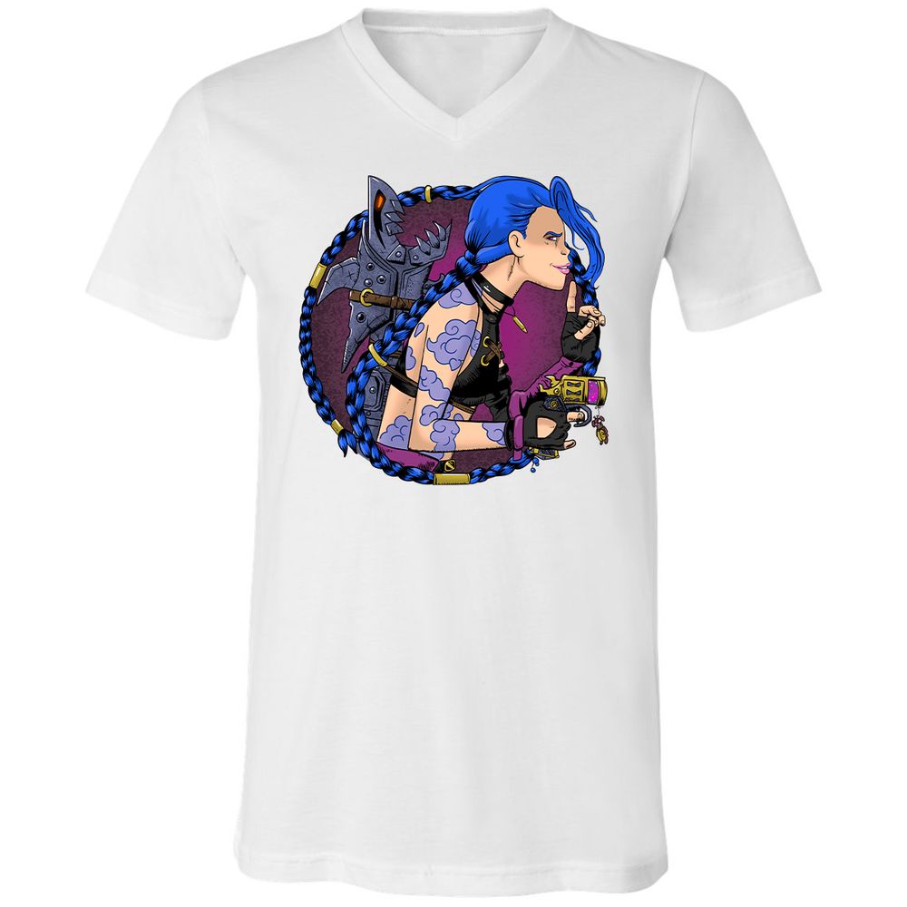 Unisex V-Neck T-Shirt - JU1JJMX5 - White - 5