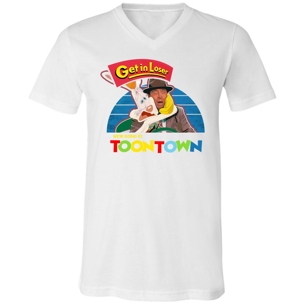 Unisex V-Neck T-Shirt - 4PXMDE5V - White - 5