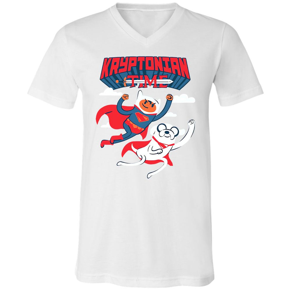 Unisex V-Neck T-Shirt - 4TWS8JW7 - White - 5