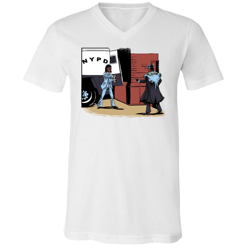Unisex V-Neck T-Shirt - XAKL37BJ - White - 5