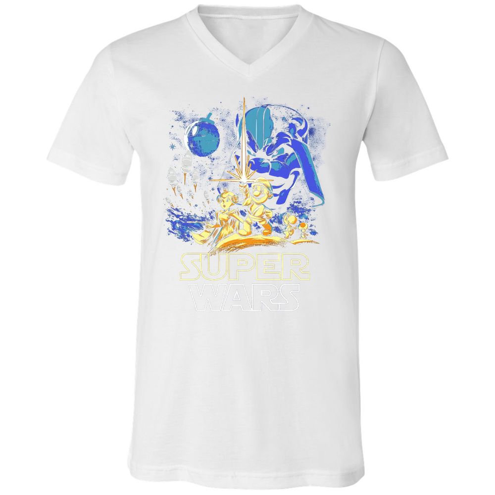 Unisex V-Neck T-Shirt - TZD3G72P - White - 5
