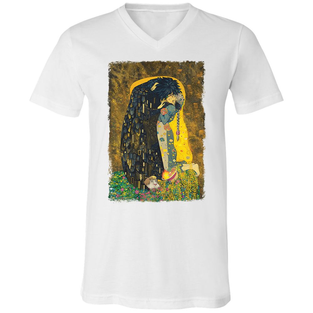 Unisex V-Neck T-Shirt - GDFURXM7 - White - 5