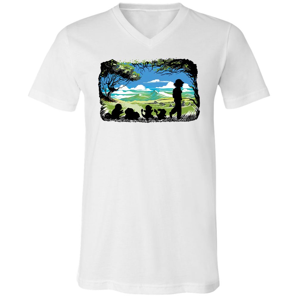 Unisex V-Neck T-Shirt - 1YN83KKR - White - 5