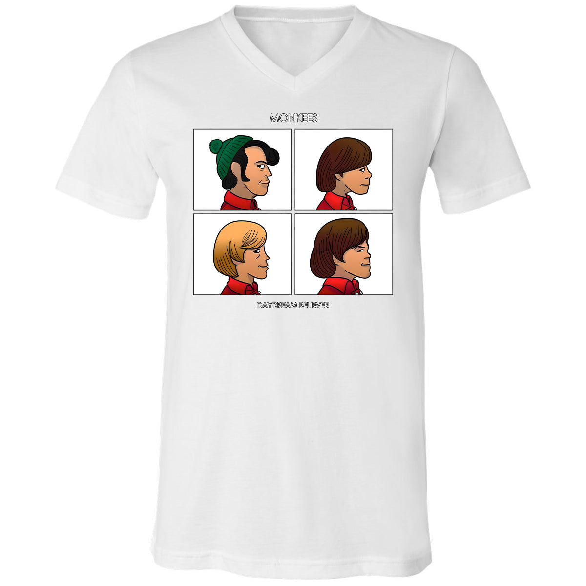 Unisex V-Neck T-Shirt - CM7UKVFY - White - 5