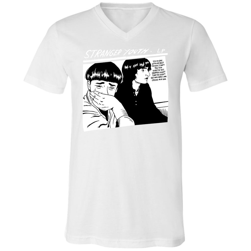 Unisex V-Neck T-Shirt - 7R3H5595 - White - 5