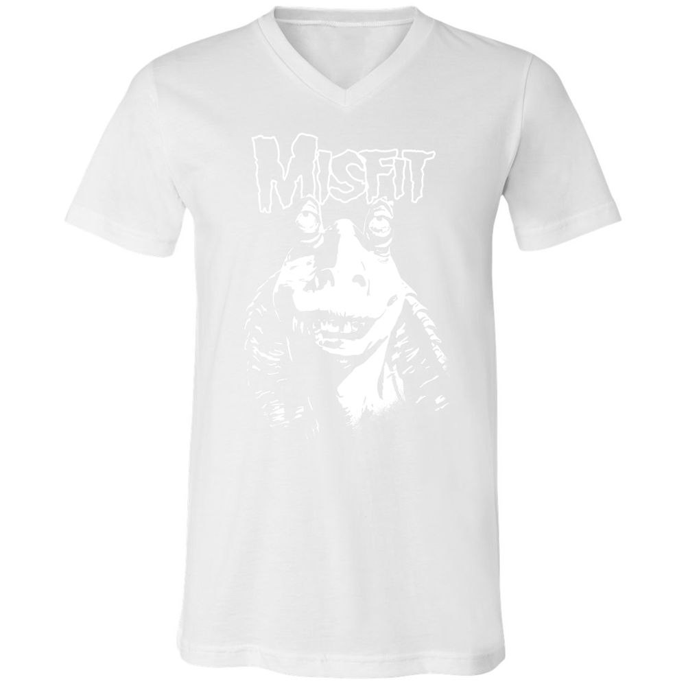 Unisex V-Neck T-Shirt - TZQ7X51V - White - 5