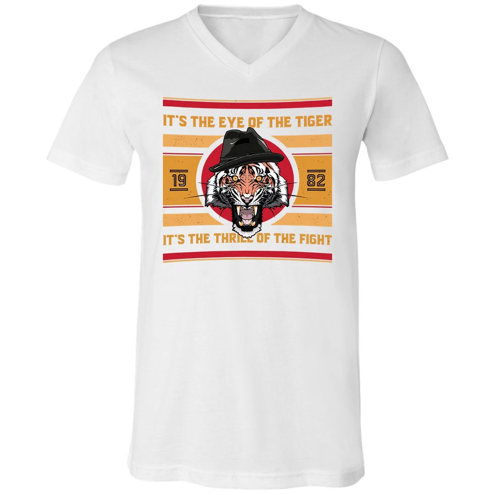Unisex V-Neck T-Shirt - SRG7D2ZH - White - 5