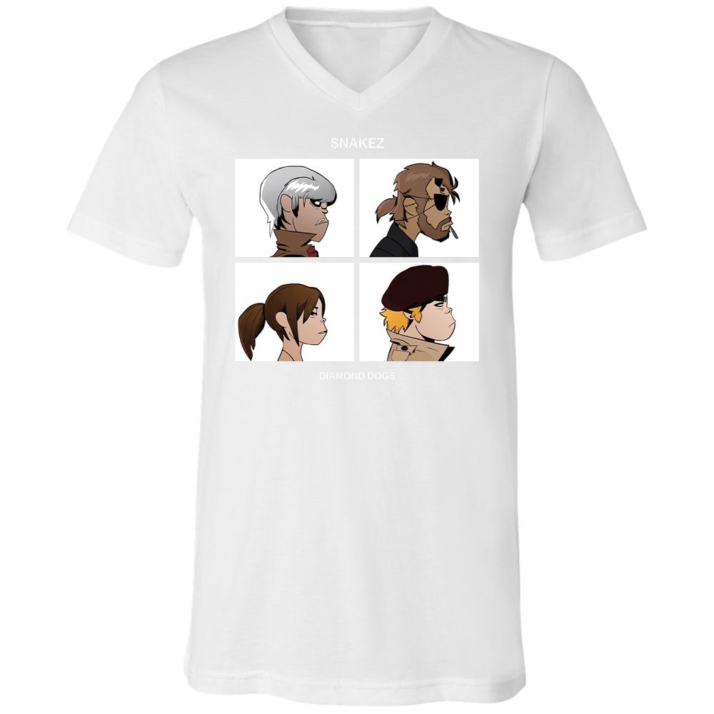 Unisex V-Neck T-Shirt - WNNAP6TC - White - 5