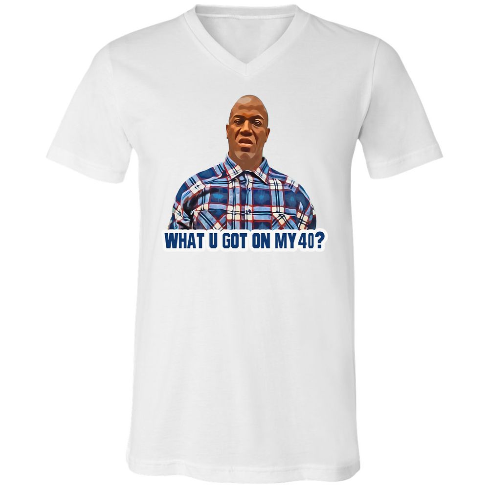 Unisex V-Neck T-Shirt - G11J9ZVX - White - 5