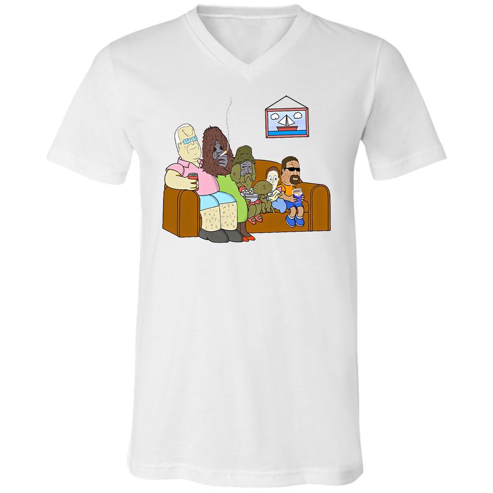 Unisex V-Neck T-Shirt - 4FZ2DKDU - White - 5