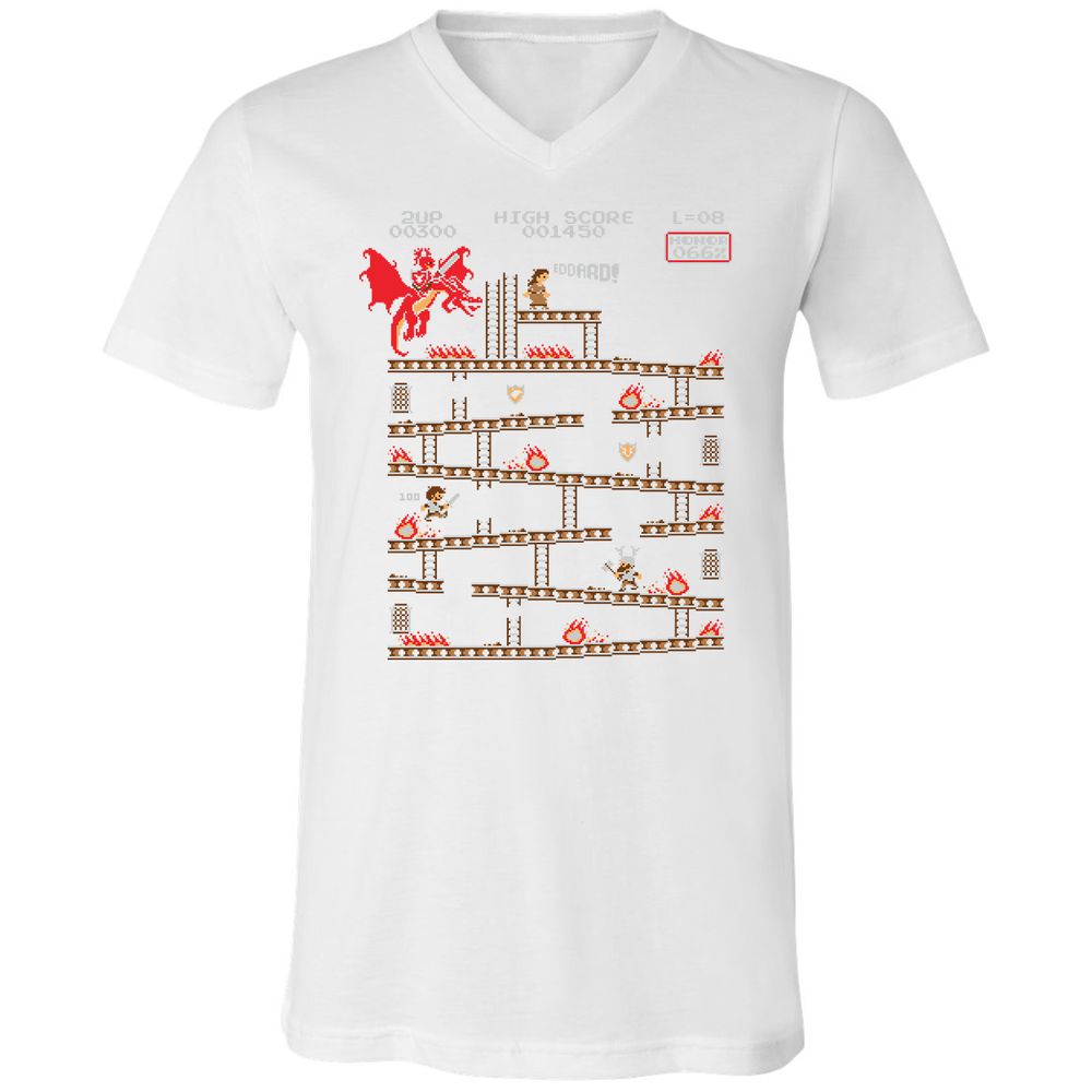 Unisex V-Neck T-Shirt - YJNM7NTU - White - 5