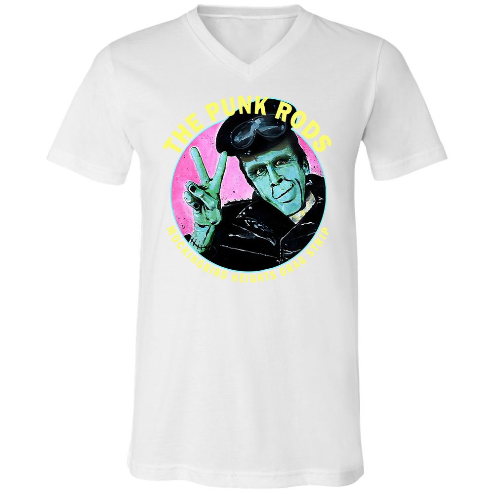 Unisex V-Neck T-Shirt - Y84JA9WL - White - 5