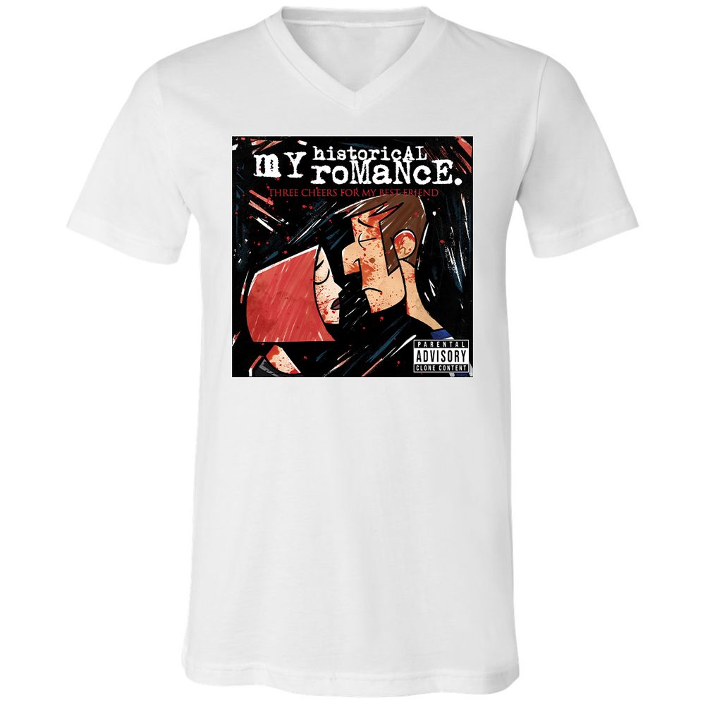 Unisex V-Neck T-Shirt - H61NCCYZ - White - 5