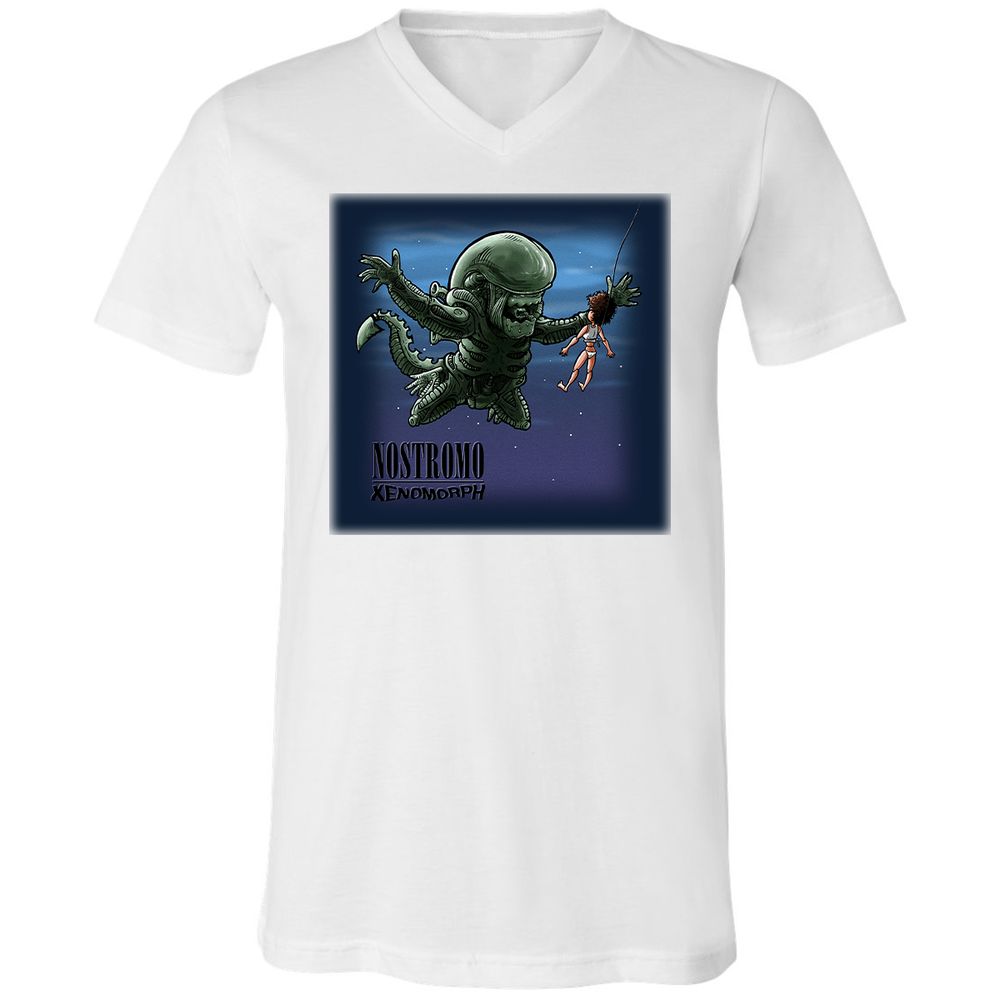 Unisex V-Neck T-Shirt - WS1LWZXY - White - 5