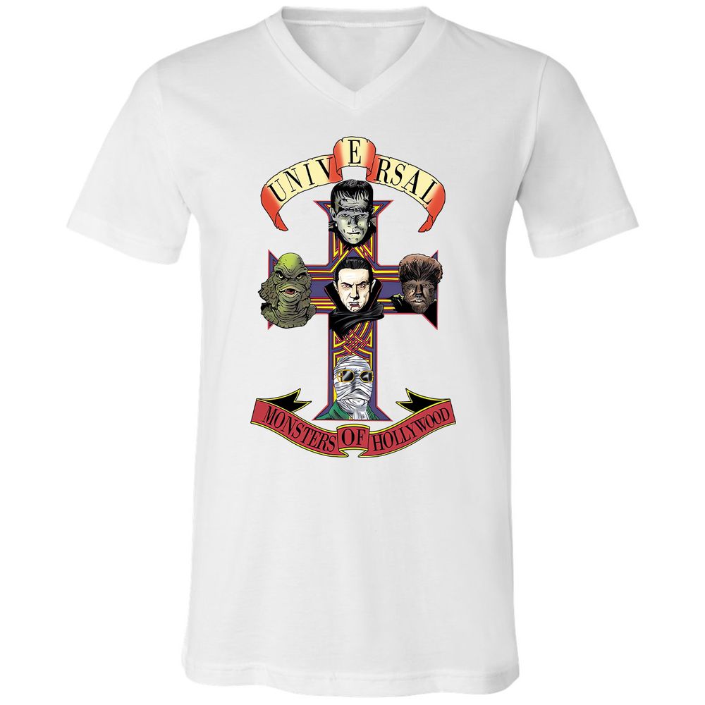 Unisex V-Neck T-Shirt - QUM8J6Q4 - White - 5