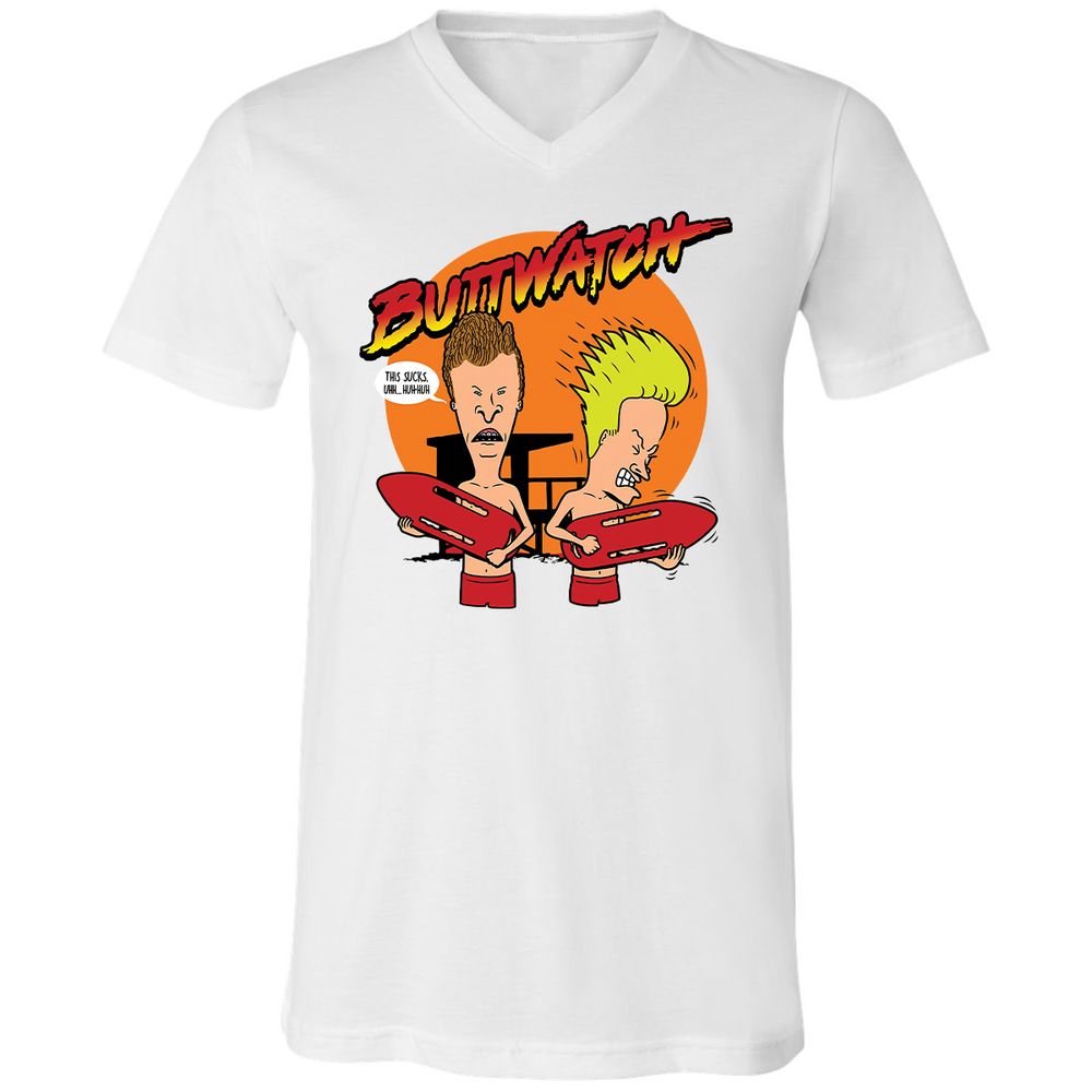 Unisex V-Neck T-Shirt - MZ2D34U5 - White - 5