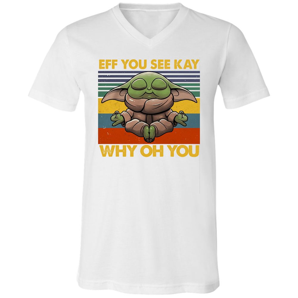 Unisex V-Neck T-Shirt - 81G14EFU - White - 5