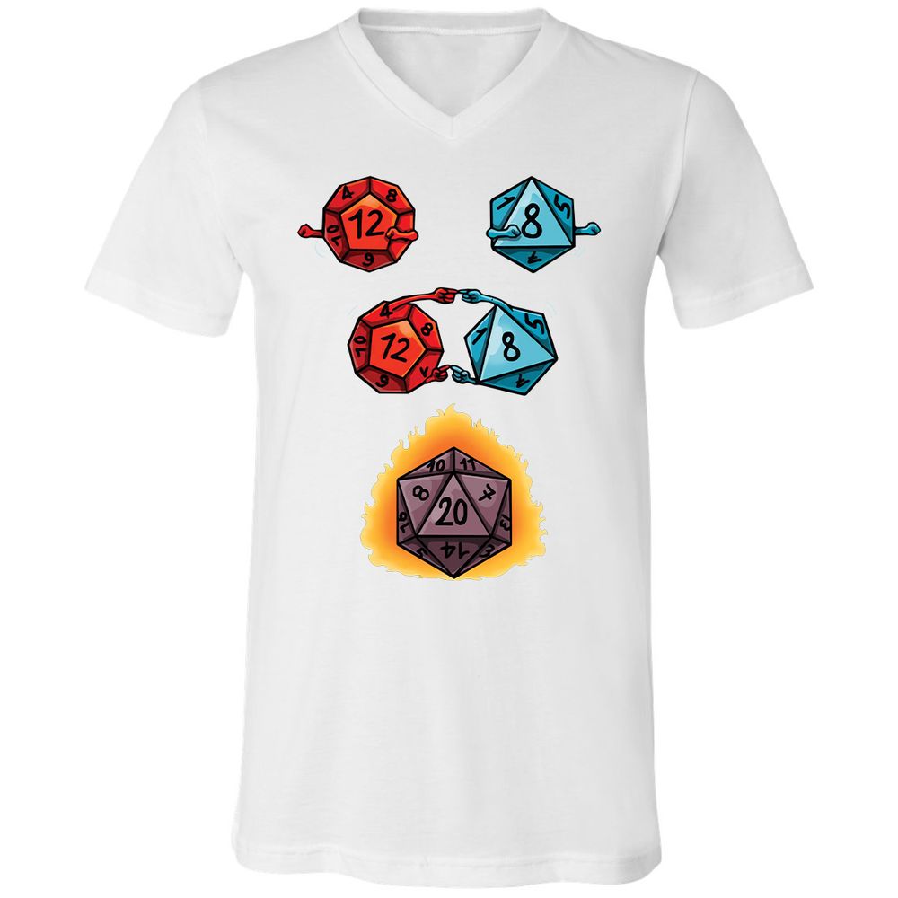 Unisex V-Neck T-Shirt - T1C7CTR4 - White - 5