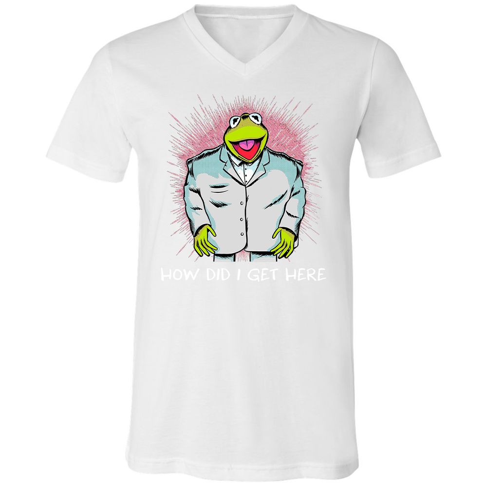 Unisex V-Neck T-Shirt - RMLZ74XY - White - 5