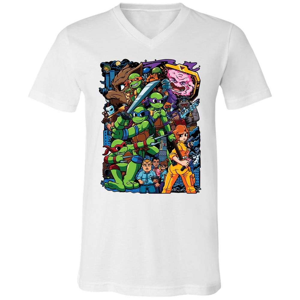 Unisex V-Neck T-Shirt - 4VM2SEBE - White - 5