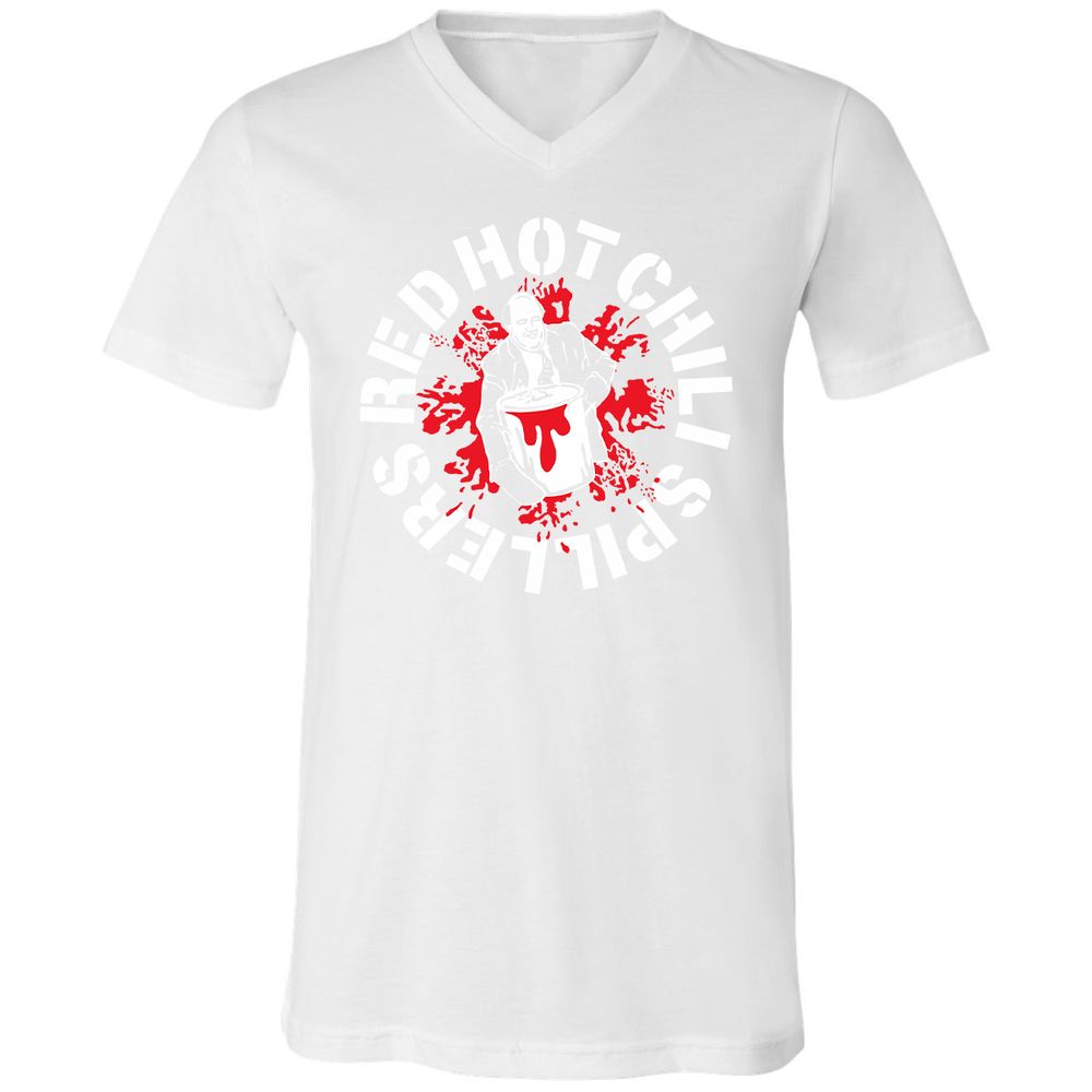 Unisex V-Neck T-Shirt - 8PHQ6CLJ - White - 5