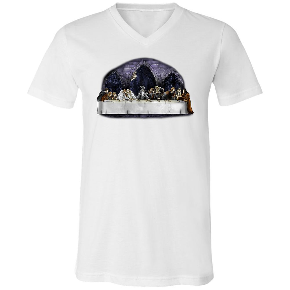 Unisex V-Neck T-Shirt - 6DTVNFTQ - White - 5