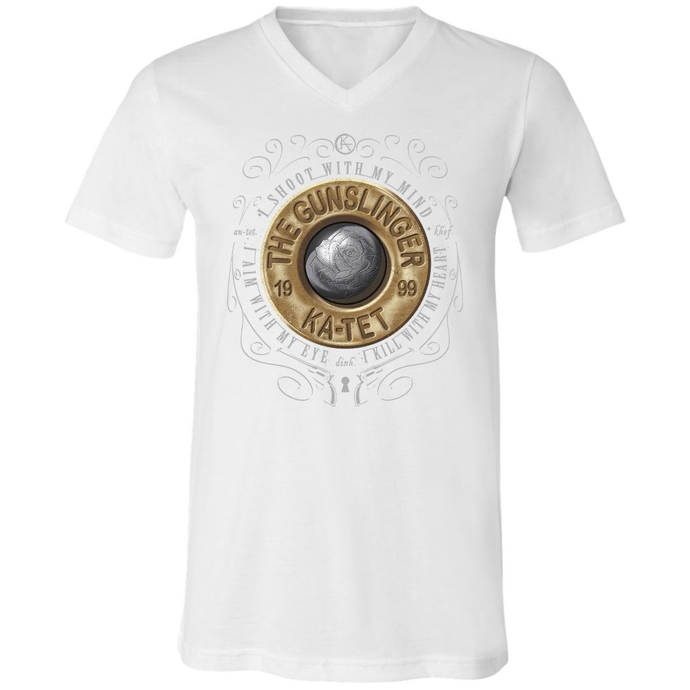 Unisex V-Neck T-Shirt - DRAVR23A - White - 5