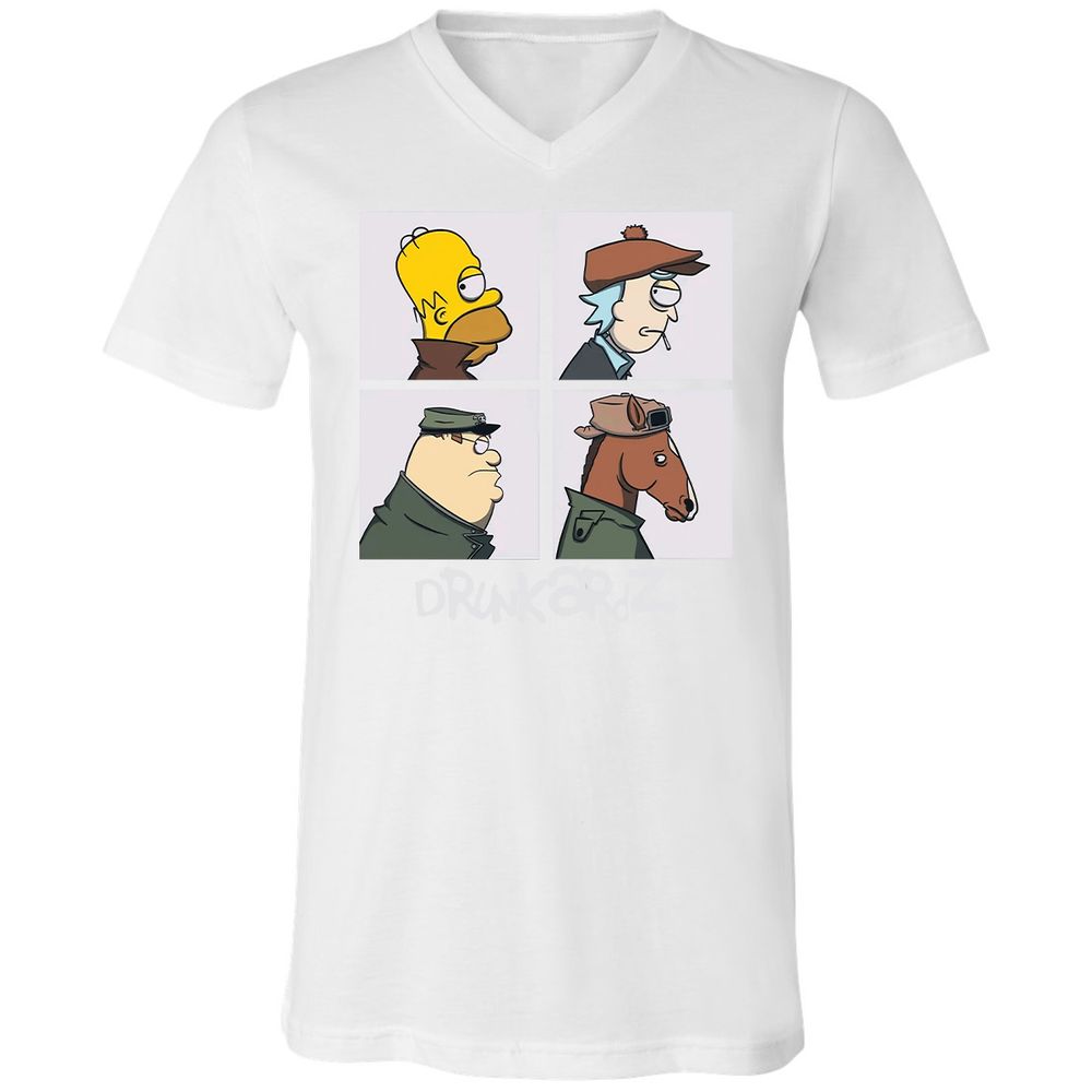 Unisex V-Neck T-Shirt - 99QQZYV4 - White - 5