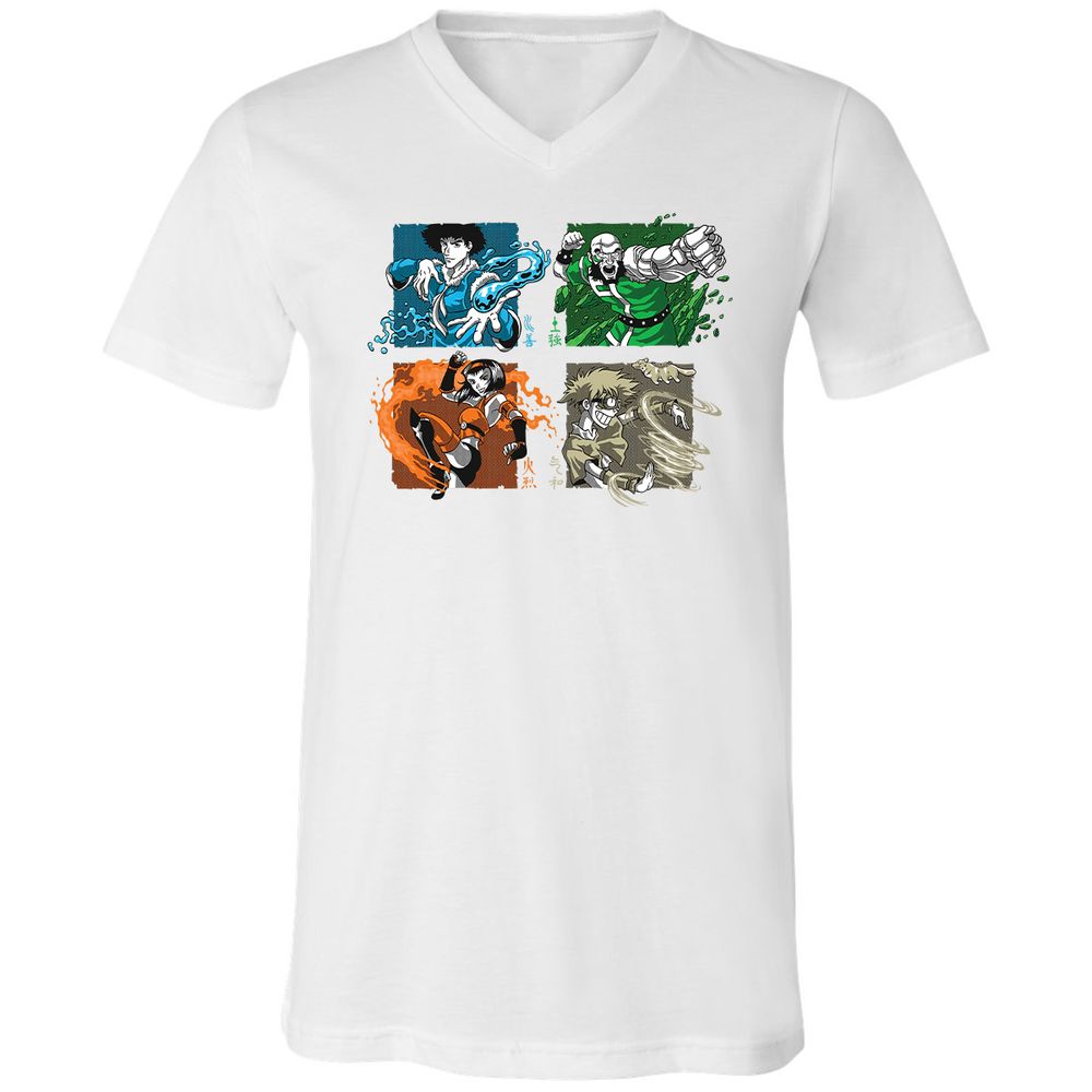 Unisex V-Neck T-Shirt - VSBM9711 - White - 5