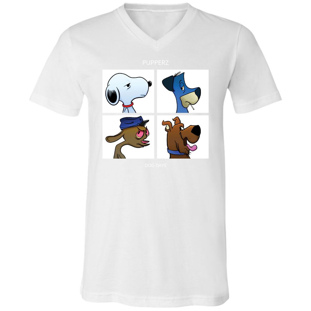 Unisex V-Neck T-Shirt - CE2ZWW8B - White - 5