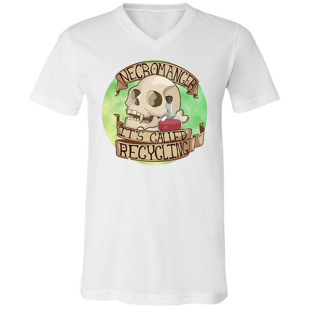 Unisex V-Neck T-Shirt - LTHSXDYK - White - 5