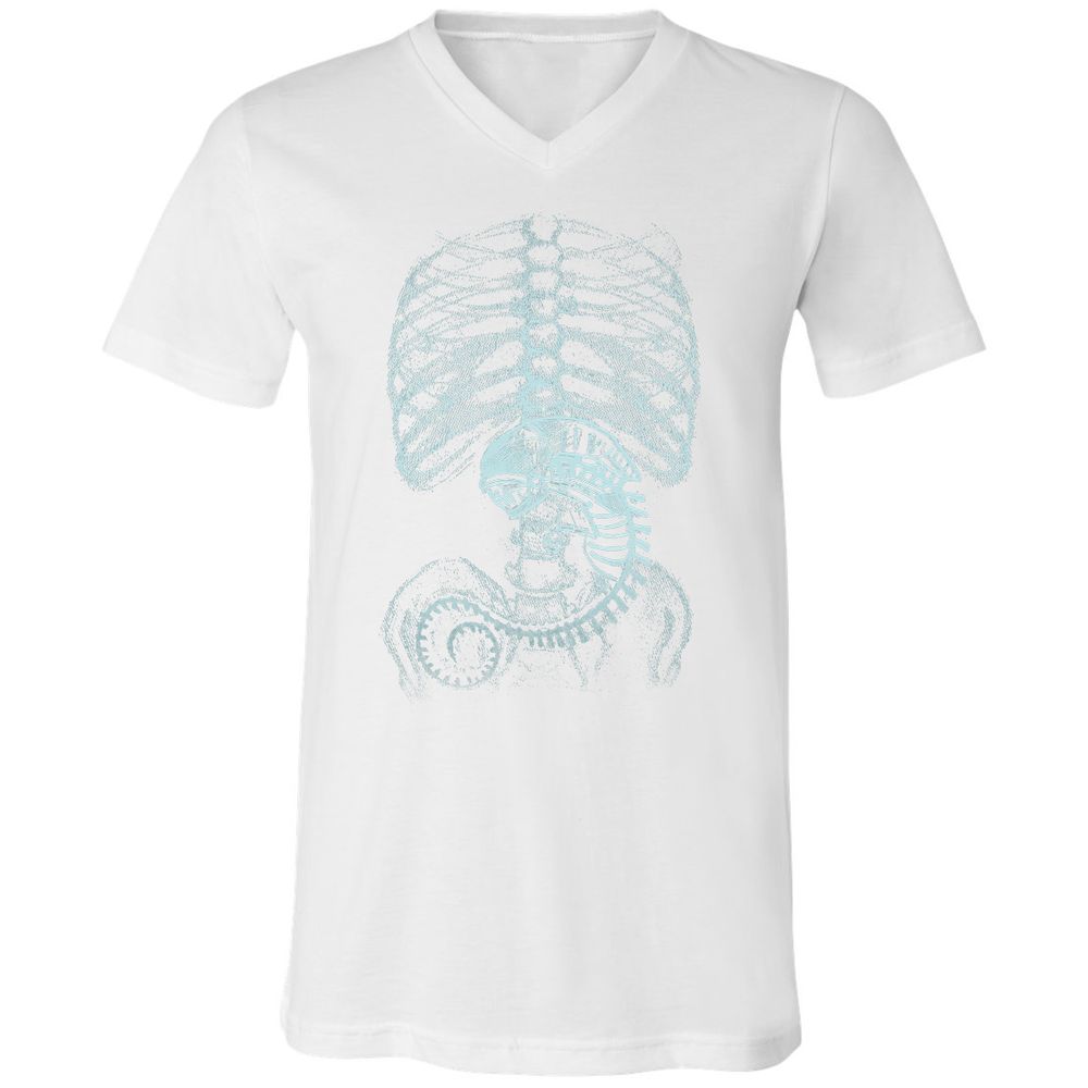 Unisex V-Neck T-Shirt - AXNNW9YT - White - 5