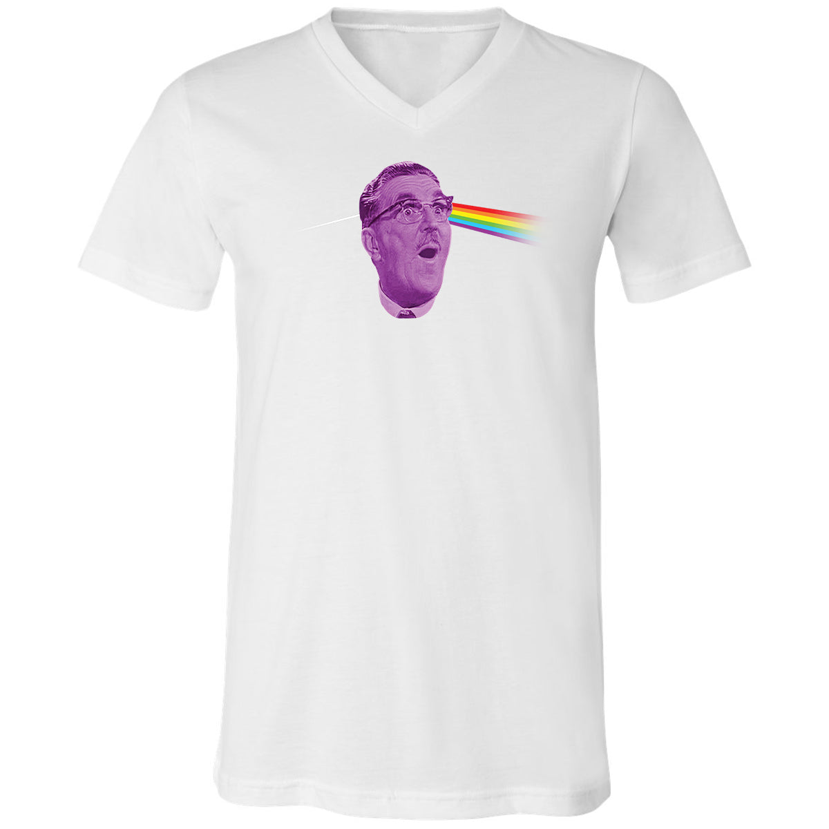 Unisex V-Neck T-Shirt - 53LPEUDW - White - 5