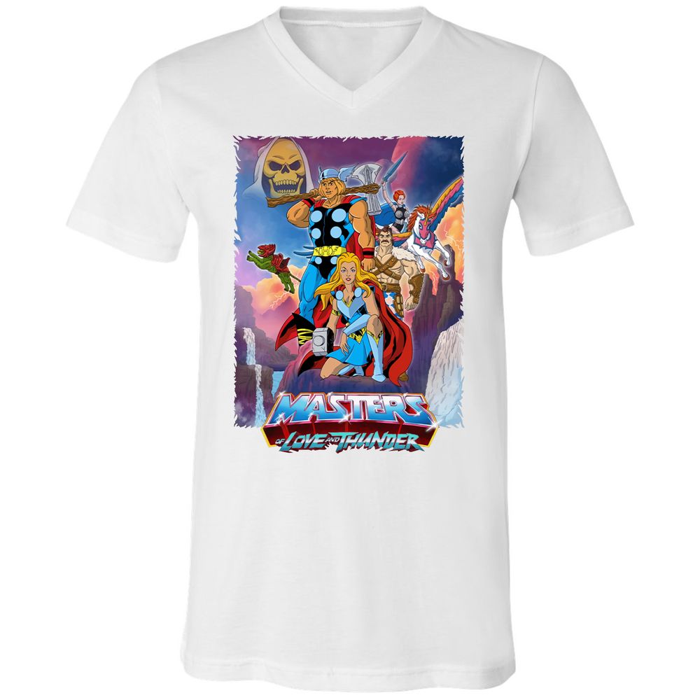 Unisex V-Neck T-Shirt - XEB6EWRZ - White - 5