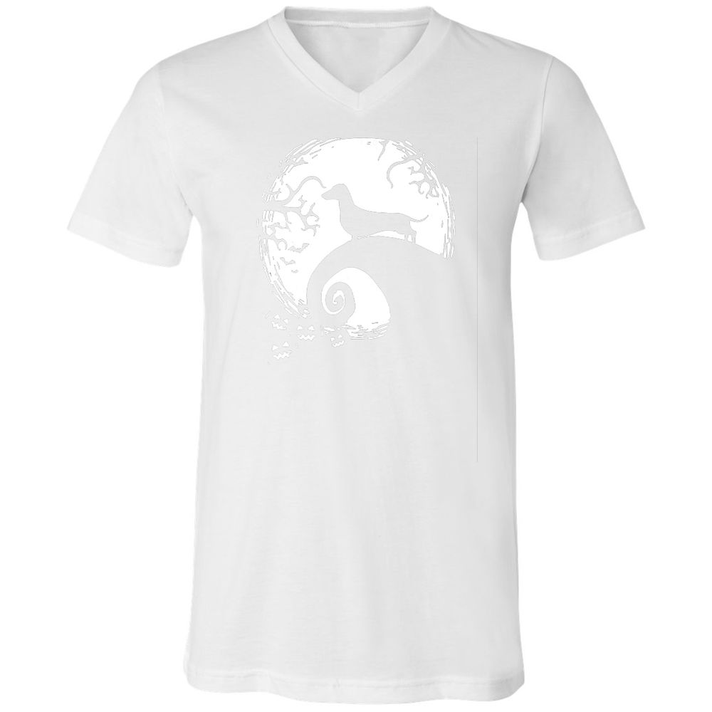 Unisex V-Neck T-Shirt - M6GEFL3Y - White - 5