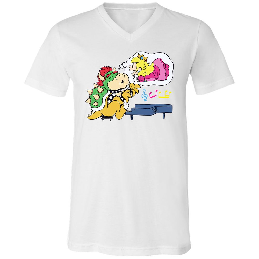 Unisex V-Neck T-Shirt - T8YECF72 - White - 5