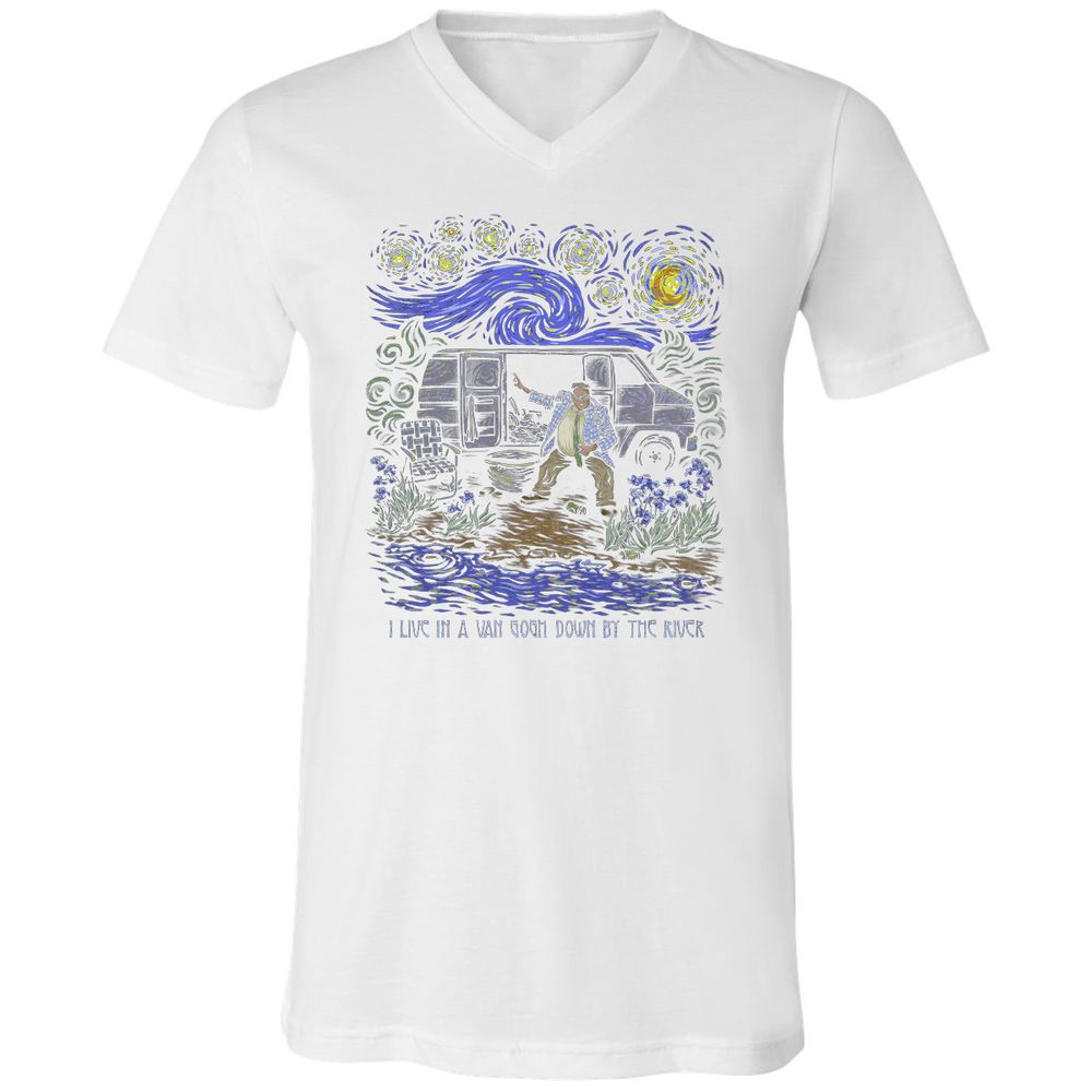 Unisex V-Neck T-Shirt - EXMMWNKE - White - 5